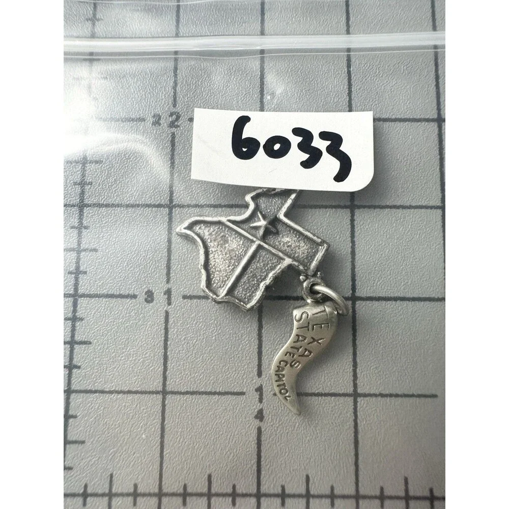Vintage Sterling Silver Texas State Charm